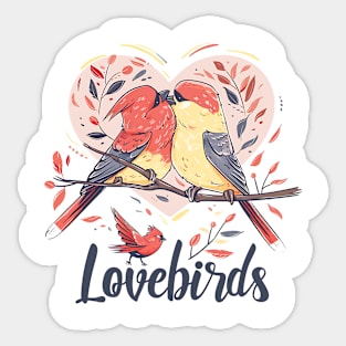 lovebirds lover Sticker